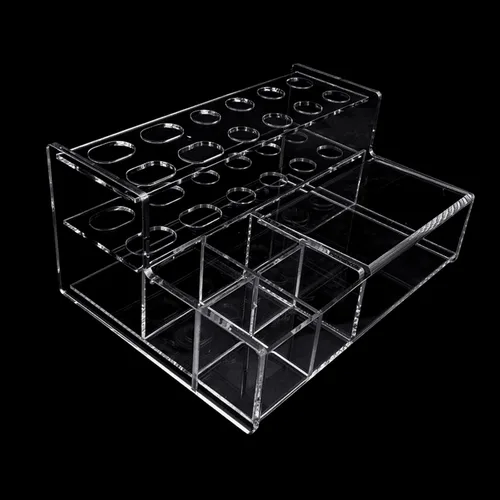 Soporte de colocación de resina compuesta acrílica Soporte Aplicador de jeringas Dispensador de vinculación Caja de almacenamiento Herramienta