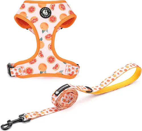 Vista 16 de Arnés y correa para perros y gatos, Puppia chaleco suave de malla acolchado y ajustable para cachorros, linda ropa para perros, a prueba de escapes