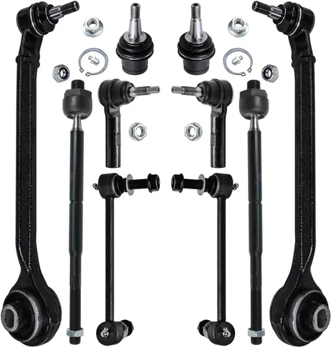 Vista 116 de Detroit Axle - Kit de brazos de control de extremo delantero de 10 piezas para Jeep Cherokee 1991-1999, Comanche 1991-1992, 4 brazos de control