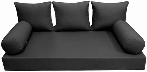 *Cover ONLY*-Style 3 Outdoor Daybed Mattress Bolster Back Pillow Slipcovers Knife Edge Crib-AD003