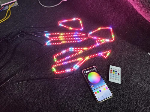 Vista 4 de 6 piezas RGB Dream Color LED de persecución direccionable luces de superposición luces LED ojos de ángel para 2020-2024 Polaris Slingshot Fácil