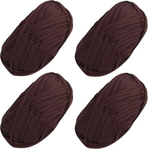 Vista 10 de SIMEIQI 2 piezas de tela elástica para camisetas, hilo de crochet para tejer DIY, hilo de punto grueso tipo espagueti para proyectos de bolsos