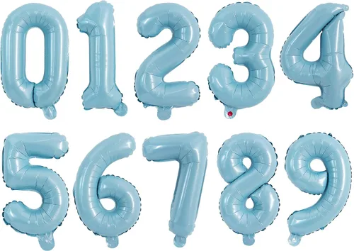 Vista 43 de TONIFUL Globos grandes de 50 pulgadas con números dorados del 0 al 9, globo digital grande de Mylar número 8 digital ocho para fiestas