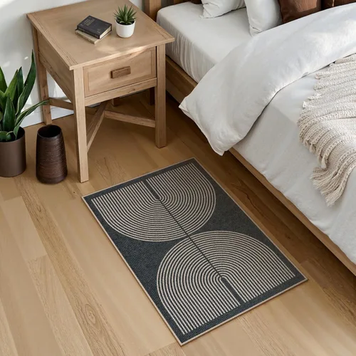 Vista 6 de Lahome Alfombras de exterior arcoíris para puerta delantera, 2 x 3, pequeñas alfombras de cocina lavables, alfombra neutral de granja