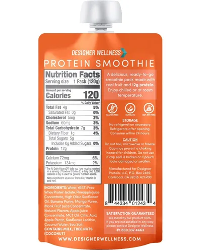 Vista 4 de Designer Wellness Paquete de batidos de proteínas de frutas tropicales y bayas mixtas