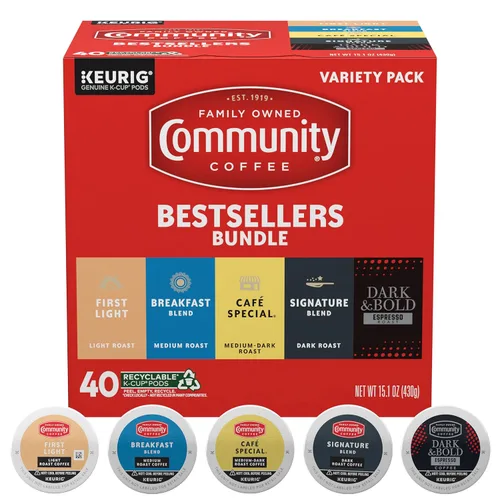 Vista 26 de Community Coffee 100% Colombia - Cápsulas de café de tostado medio oscuro, 12 unidades, compatibles con cafeteras Keurig 2.0 K-Cup, caja de 12