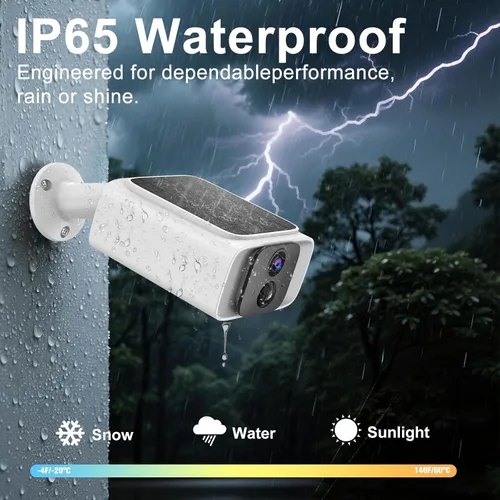 Vista 5 de Cámara de seguridad celular solar 4G LTE inalámbrica para exteriores, sin cámara de seguridad WiFi, datos ilimitados gratuitos de 365 días, sensor