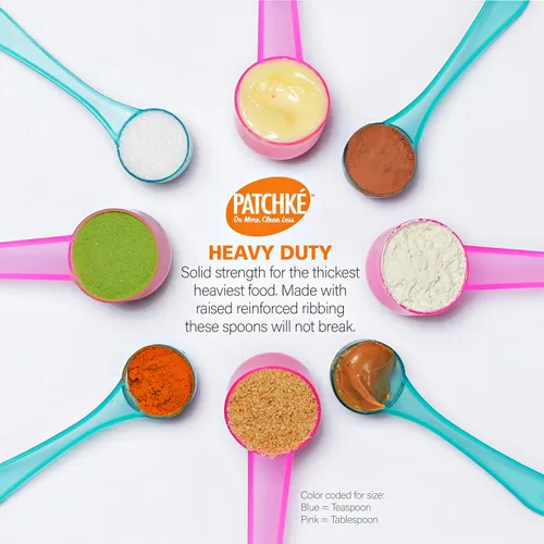Vista 5 de Cucharas medidoras de plástico, cabe en frasco, bueno para fórmula, café, comida para mascotas, 0.2 fl oz, 1 cucharadita de medida (20)