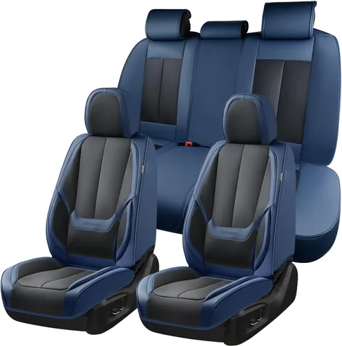 Vista 86 de Coverado Fundas de asiento de automóvil, fundas de asiento delantero, funda de asiento de automóvil beige, protector de asiento de automóvil
