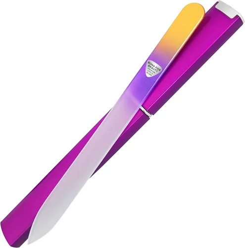Vista 11 de Bona Fide Beauty Limas de uñas de vidrio checo para uñas naturales (transparente) - 1 pieza Lima de uñas de cristal, lima de vidrio nano con estuche