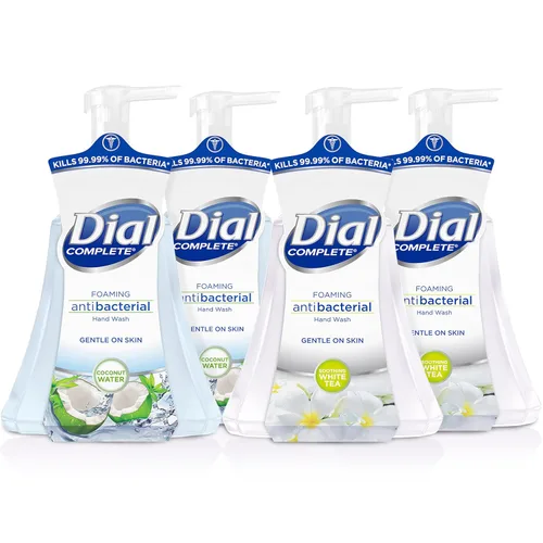 Vista 10 de Dial Jabón de manos espumoso antibacteriano completo, 60 onzas de jabón de manos espumoso. Paquete variado de 2 aromas de agua de manantial/pera, 15