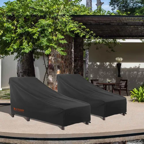 Vista 7 de ULTCOVER Smart Selection - Funda impermeable para silla de patio, para exteriores, paquete de 2, 84 pulgadas de largo x 32 pulgadas de ancho x 30