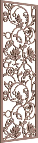 Vista 100 de Ekena Millwork WALW10X25X0250CAPCH Paneles de pared de madera con calado decorativo caspio, 9 3/8 pulgadas de ancho x 24 3/8 pulgadas de alto, cereza