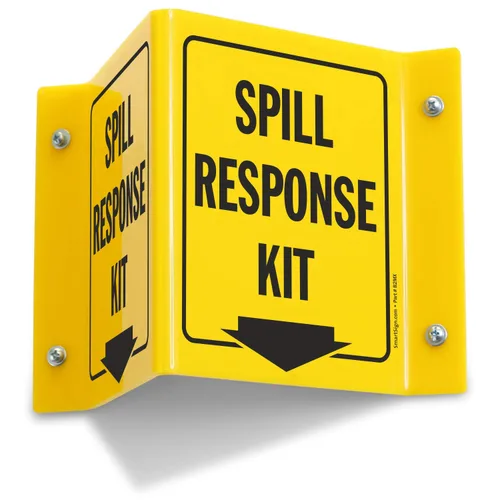 Vista 7 de SmartSign Cartel de proyección "Spill Station" Acrílico de 5 x 6 pulgadas, fabricado en Estados Unidos