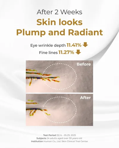 Vista 6 de BOM COSMETICS - Ampolla Peptide Power de 1.01 onzas líquidas, péptido penta-péptido con hilo de oro de 24 quilates y oro puro 99% para aumentar