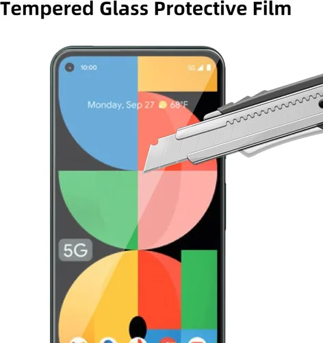 Vista 5 de Paquete de 4 protectores de pantalla de vidrio compatibles con Google Pixel 3 XL [dureza 9H], vidrio templado para pantalla HD, resistente a