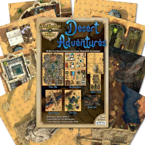 Vista 10 de Arcknight El Paquete de Mapas de la Pirámide del Faraón - 16 Mapas Modulares de RPG en 8 Páginas Doble Cara, Cuadrícula Cuadrada de 1 Pulgada
