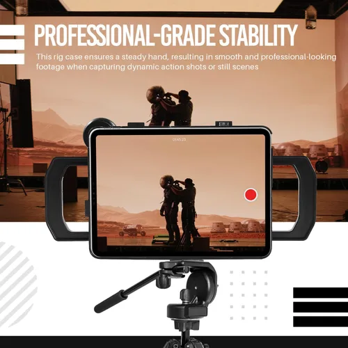Vista 7 de MegaMount Rig Case Estabilizador de video para iPad de 10.9 pulgadas (último modelo de 10ª generación) estabilizadores de tableta portátil con mango