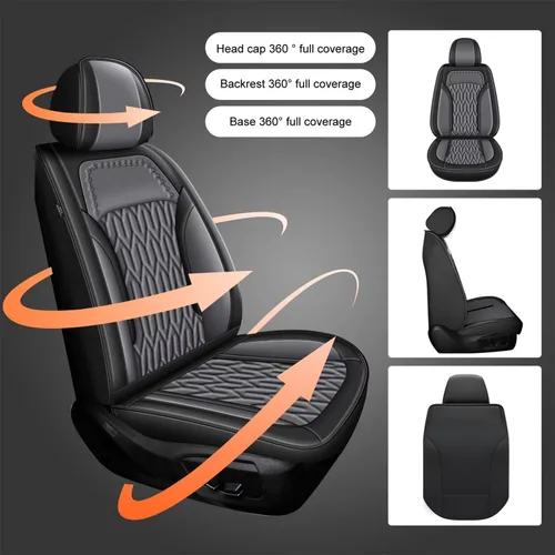Vista 5 de AOMSAZTO Funda de asiento de coche personalizada para Chevrolet Blazer 2019 2020 2021 2022 2023 2024 2025 protector de cojín de asiento