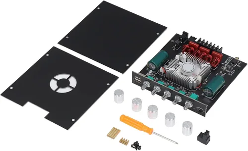 Vista 7 de Zk Ht21 - Tablero amplificador Bluetooth, 2.1 canales, subwoofer, estéreo, mini módulo amplificador de potencia de audio con chip HiFi Tda7498e