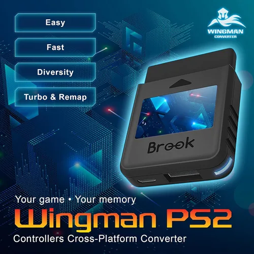 Vista 2 de Brook Wingman PS2 Converter - Wireless Version of PS4/3 to PS2/1, Retro Consoles Converter on PS2/ PS1/PS Classic Consoles, for PS Retro Consoles