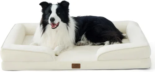 Vista 44 de Bedsure Cama ortopédica para perros de tamaño mediano – Cama lavable para perros medianos y gatos, impermeable, cómodo sofá para mascotas con funda