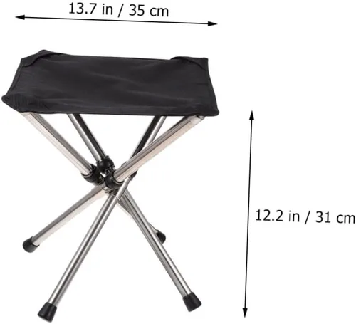 Vista 3 de Portable Folding Stool Outdoor Camping Chair Canopy Lightweight and Foldable