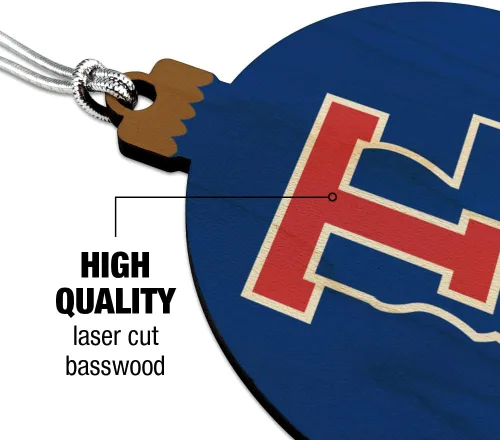 Vista 3 de GRAPHICS & MORE Louisiana Tech University Bulldogs Logo Madera Árbol de Navidad Adorno de vacaciones