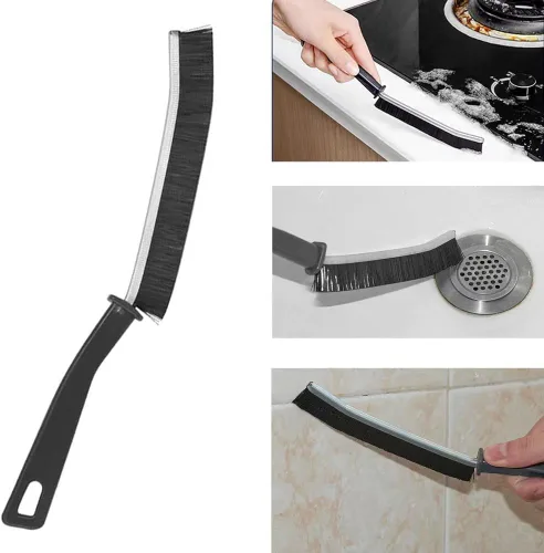 Vista 2 de 5 cepillos de limpieza de huecos, nueva herramienta multifuncional para limpieza de hendiduras, cepillo para huecos de baño, cepillo limpiador