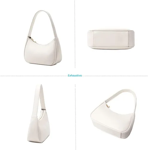 Vista 6 de Bolsos de hombro para mujeres, lindo bolso tote tipo hobo con cierre de cremallera y mini cartera de mano