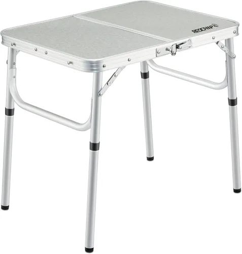 REDCAMP Mesa plegable pequeña de altura ajustable de 23.6 x 15.7 x 10.2 pulgadas/19 pulgadas, mesa de campamento de aluminio ligera