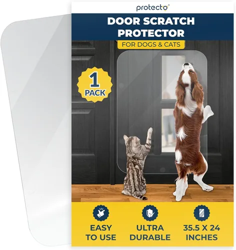 Vista 8 de PROTECTO Protector de Puerta de 18 x 12 pulgadas contra Arañazos de Perros – Protector contra Arañazos de Gatos y Perros para Uso Interior/Exterior