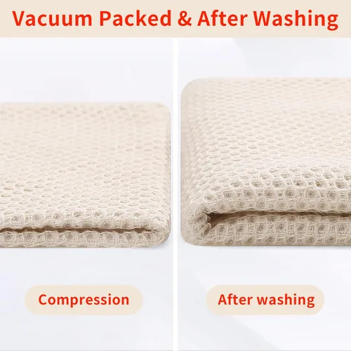 Vista 124 de Homaxy Paños de cocina de 100% algodón con tejido de gofre, ultra suaves, absorbentes, de secado rápido, 12 x 12 pulgadas, paquete de 6, amarillo