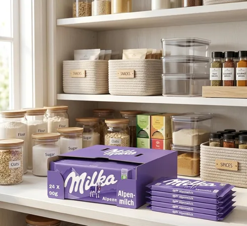 Vista 6 de Milka Alpenmilch - Barra de chocolate, 3.5 onzas (paquete de 24)