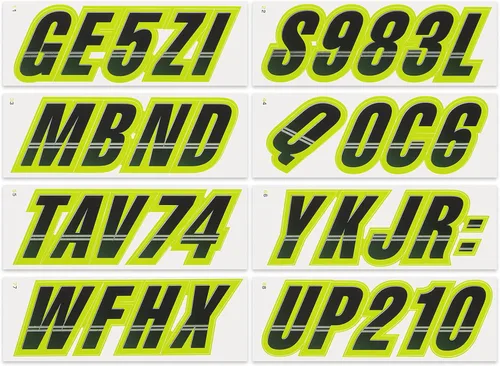 Vista 3 de STIFFIE Techtron - Calcomanías de identificación alfanuméricas, adhesivos de números de registro para barcos y embarcaciones personales