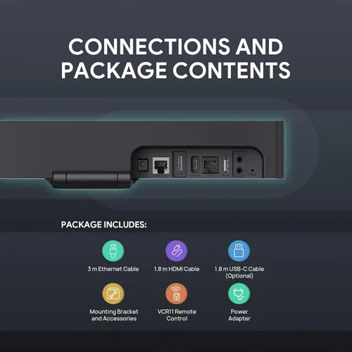 Vista 5 de Cámara para videoconferencia Yealink, cámara web 4K, encuadre automático AI de 120°, 8 matrices de micrófonos y seguimiento de altavoces