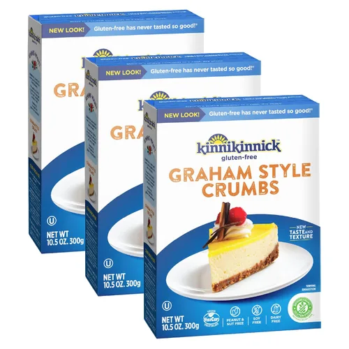 Vista 8 de Kinnikinnick - Migas estilo Graham - Sin gluten, amigables con alergias, veganas, migas de galleta Graham - Caja de 10.5 oz