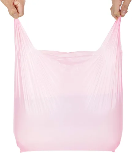 Vista 2 de LazyMe Bolsas de plástico para camisetas, bolsas de plástico para negocio, 12 x 20 pulgadas, bolsas de compras de plástico con asas