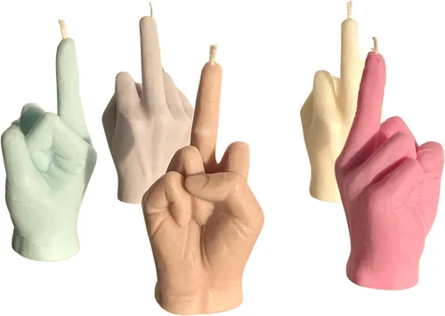 Middle Finger Candle, Homemade soy candle, Hand Fuck Candle, Teen Room Decor Candle, Funny Aeshetic Candle, Hippie Candle (White, COCONUT)