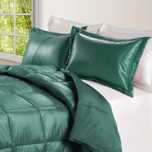 Vista 2 de PUFF - Edredón resistente al agua para interiores y exteriores con funda de nailon extra fuerte, tamaño King, pavo real