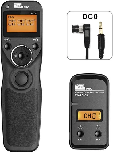 Vista 12 de Obturador remoto inalámbrico compatible con Nikon, Pixel TW-283 DC2 Control remoto inalámbrico compatible con Nikon Z7 Z6 Df D90 D7500 D3300 D3100