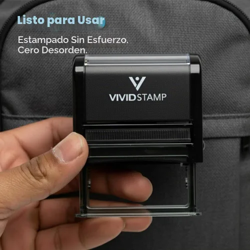 Vista 8 de Sello de goma autoentintado de pago (negro) - mediano