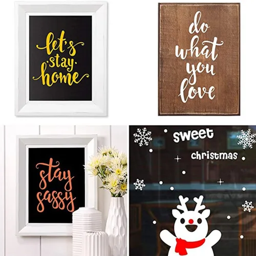 Vista 2 de appuivbt Plantilla autoadhesiva de serigrafía para árbol de Navidad, plantillas reutilizables para pintar sobre decoración de camisetas de madera