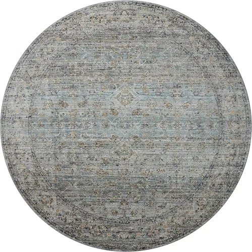 Vista 128 de Loloi Jean Stoffer Katherine Collection KES-02 Ocean/Coral 2'-7'' x 10'-0'', .25" Pile Height, Runner Rug