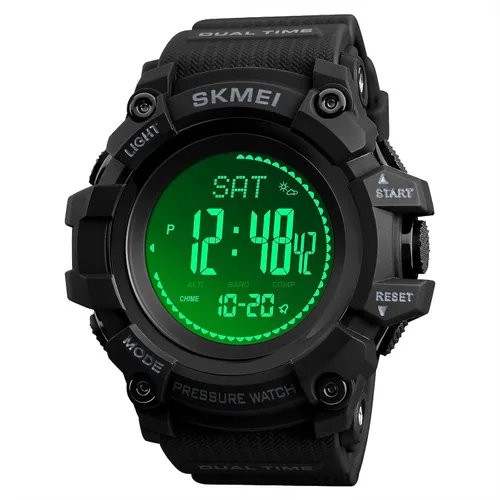 Watch Compass, Altimeter Barometer Thermometer Temperature, Pedometer, Military Army Waterproof Outdoors Sport Digital Watch for Men
