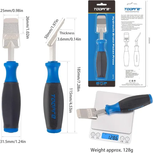 Vista 5 de Prensa de pistón hidráulica para frenos de disco de bicicleta Kit de herramientas de reparación de 4 piezas Rotor Truing Horquilla Rotor Herramienta