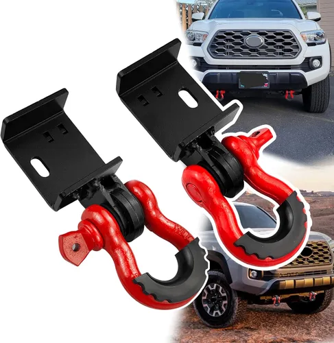 Soporte de gancho de remolque delantero Demon con grillete de 3/4 pulgadas para Toyota Tacoma 2009-2023
