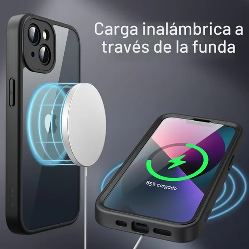 Vista 6 de JETech Funda para iPhone 13, protección de 360°, color negro