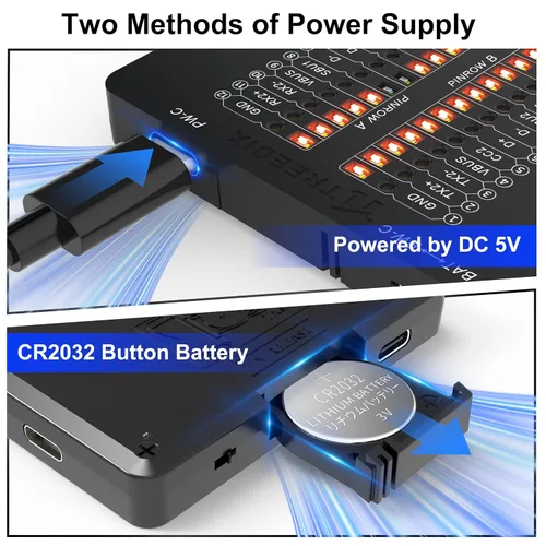 Vista 5 de Probador de Cables USB Comprobador de Cables USB Detección Rápida de Cables de Datos para Type-C, USB-A 3.0, Micro-B 3.0, Micro-B 2.0, Mini-B 2.0