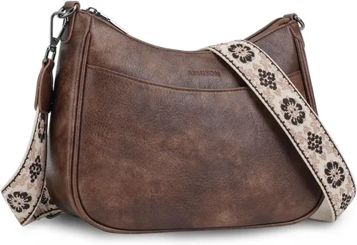 Vista 11 de APHISON Bolso cruzado de cuero moderno con correa ajustable, bolso de hombro para mujer